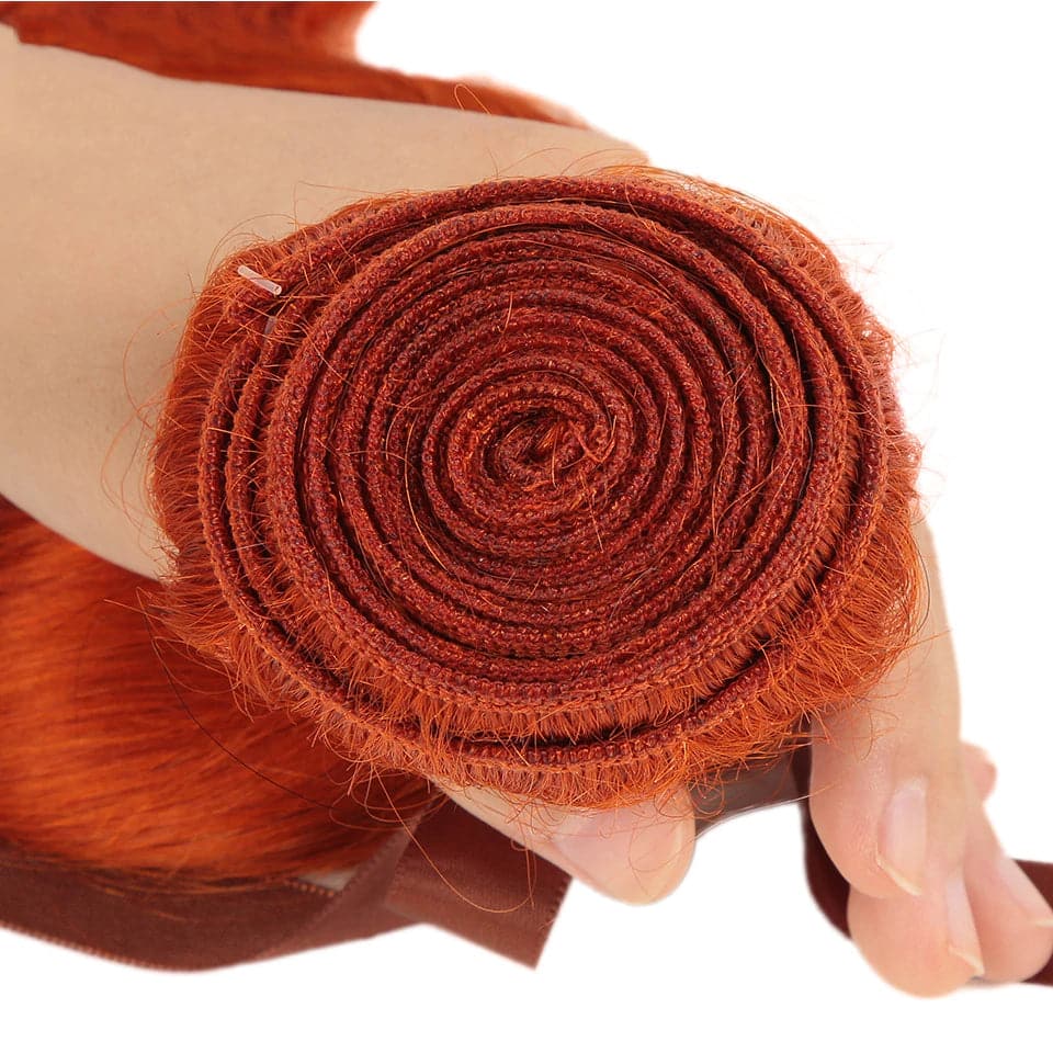 3 Bundles 10″ – 40″ #350 Ginger Body Wave Human Hair Bundle