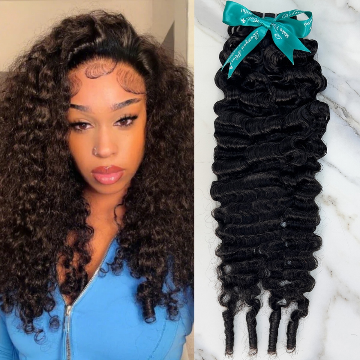 10″ – 40″ Natural Black Color Burmese Wave Human Hair Bundle