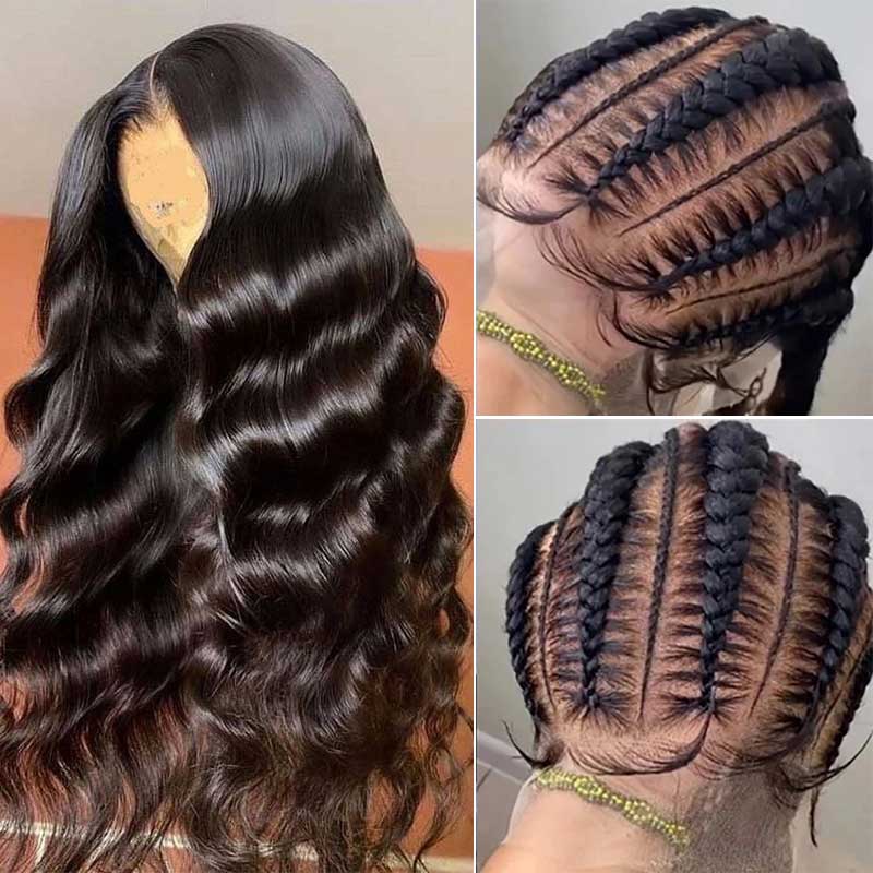 10″ – 30″ Natural Color Body Wave Human Hair Full Lace Wig