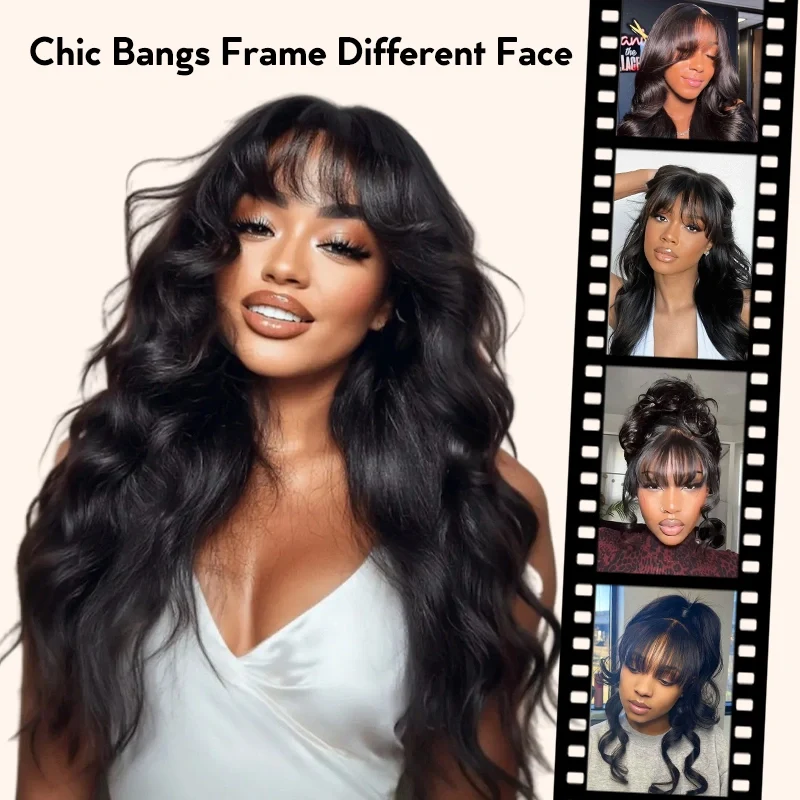10″ – 36″ Natural Black Color Body Wave Human Hair 360 Lace Wig