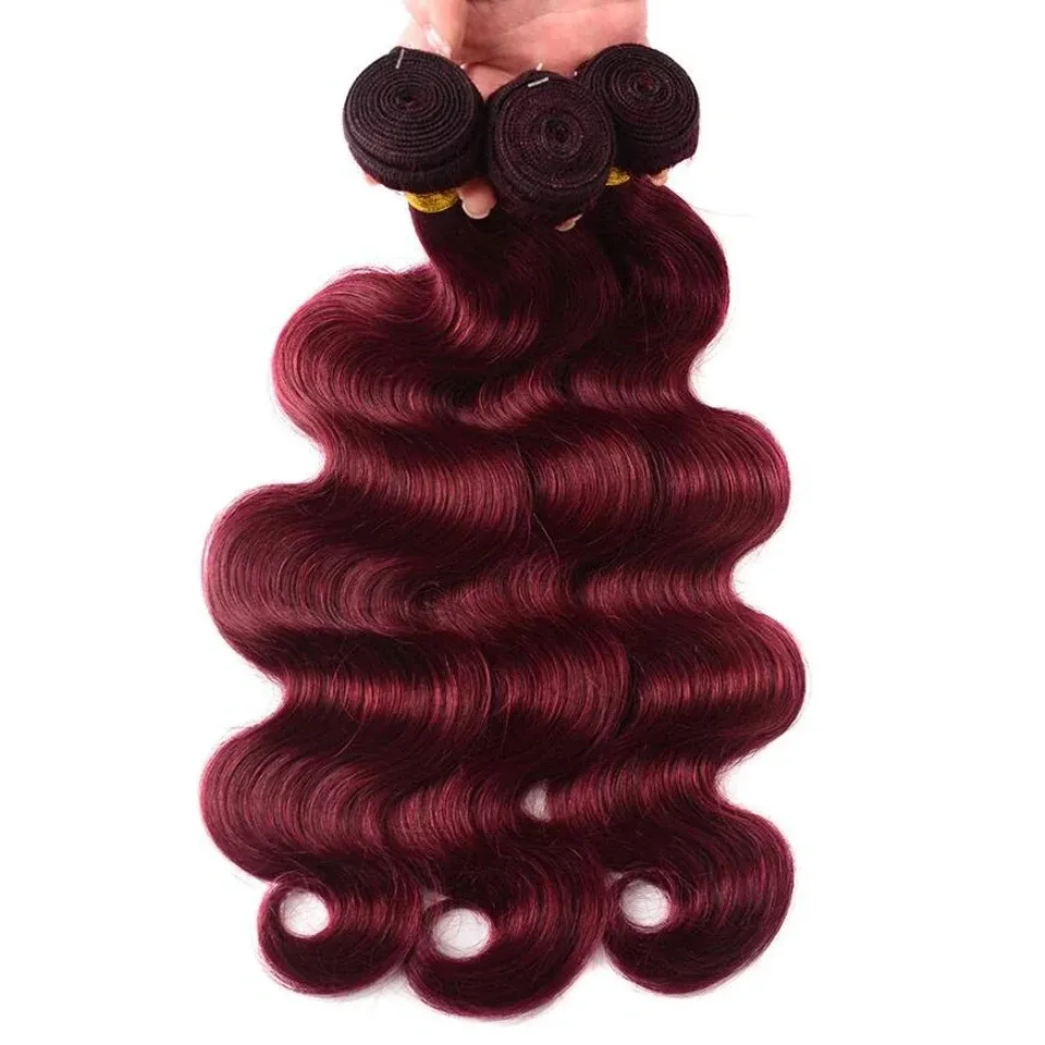 3 Bundles 10″ – 40″ #99J Body Wave Human Hair Bundle