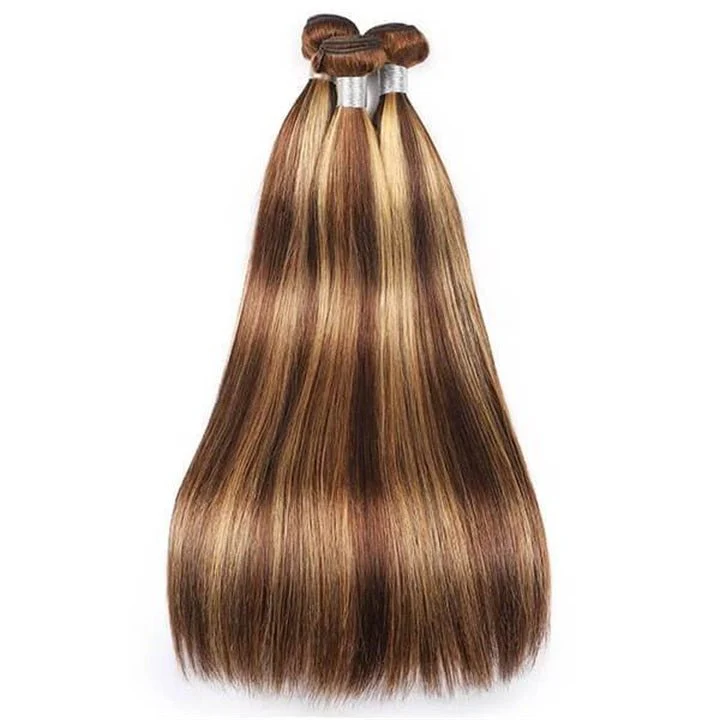 3 Bundles 10″ – 40″ Highlight Color Straight Human Hair Bundle