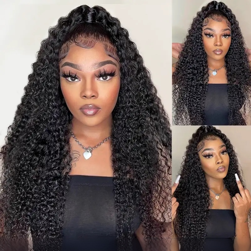 10″ – 30″ Natural Color Deep Wave Human Hair Full Lace Wig
