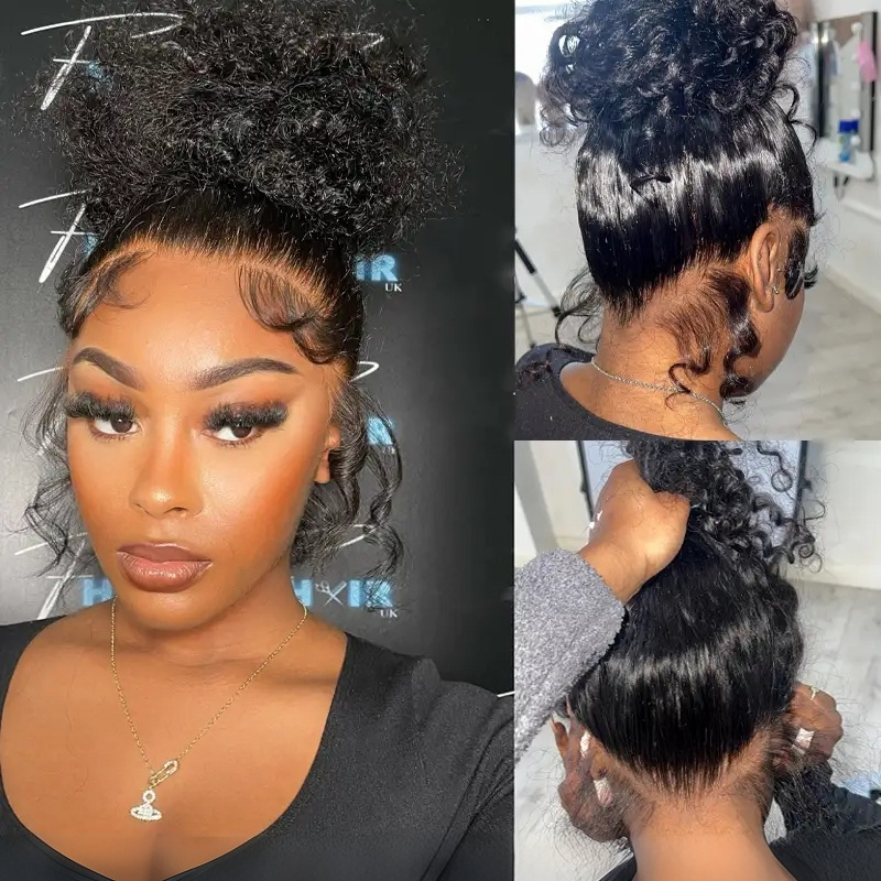 10″ – 30″ Natural Color Deep Wave Human Hair Full Lace Wig